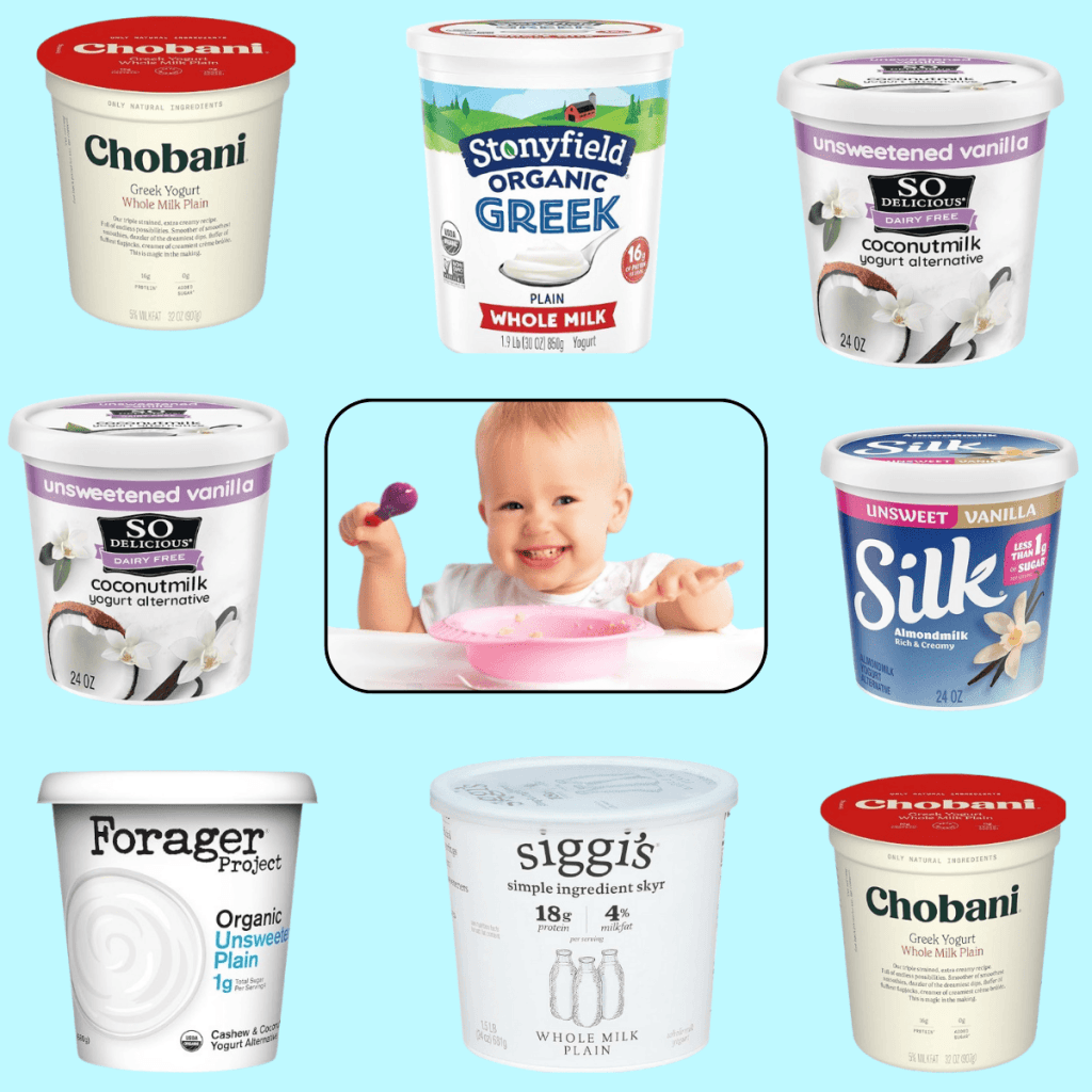 Plain unsweetened yogurt (whole milk, if dairy is tolerated)