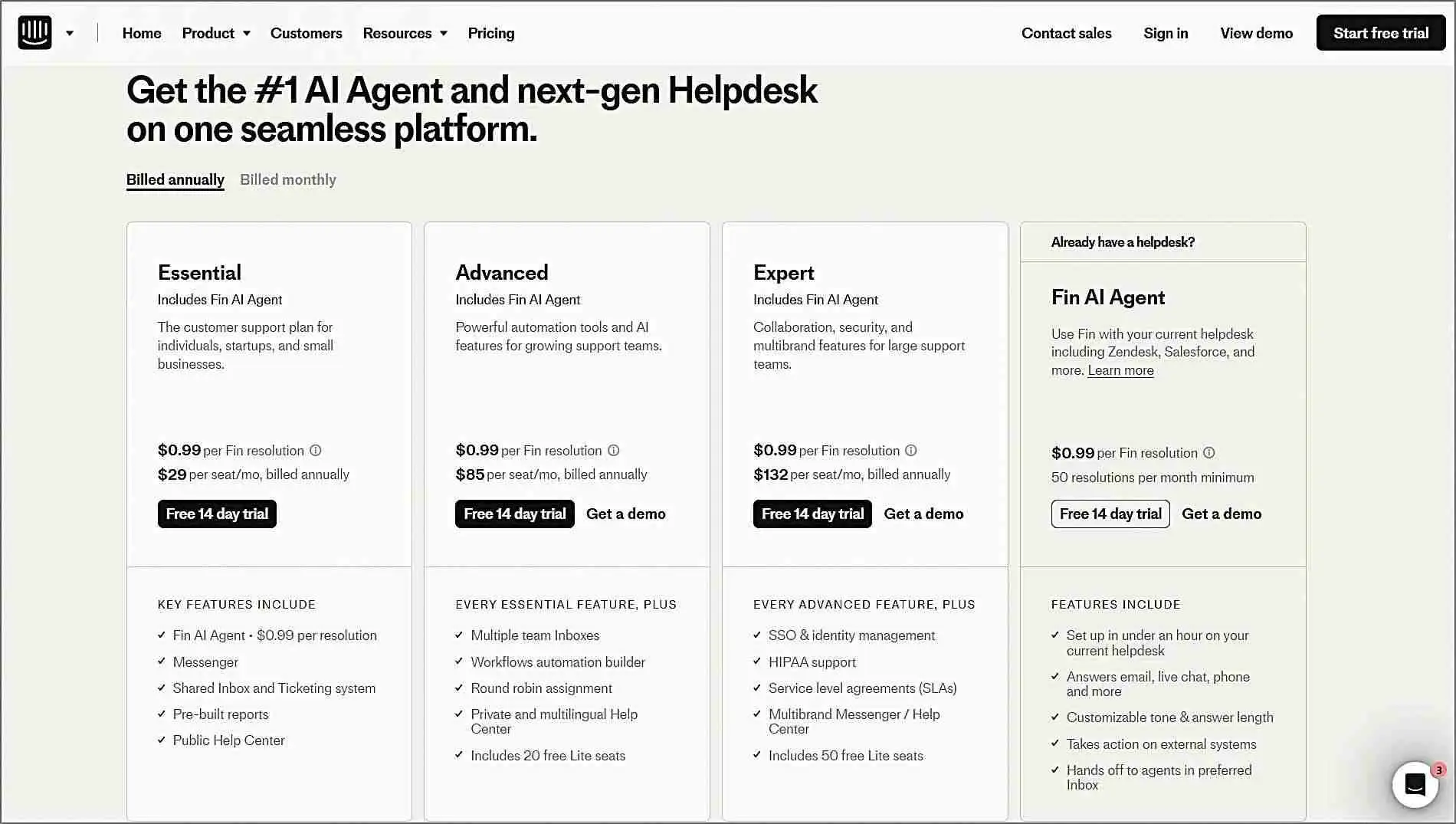 Intercom (AI-first customer messaging)